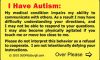 Autism ID Cards Available